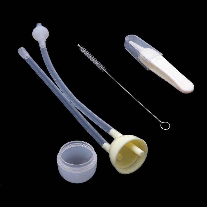 3pcs Baby Care Set Newborn Safety Nose Cleaner Kids Vacuum Suction Nasal Aspirator Set Infants Flu Protections Baby Shower