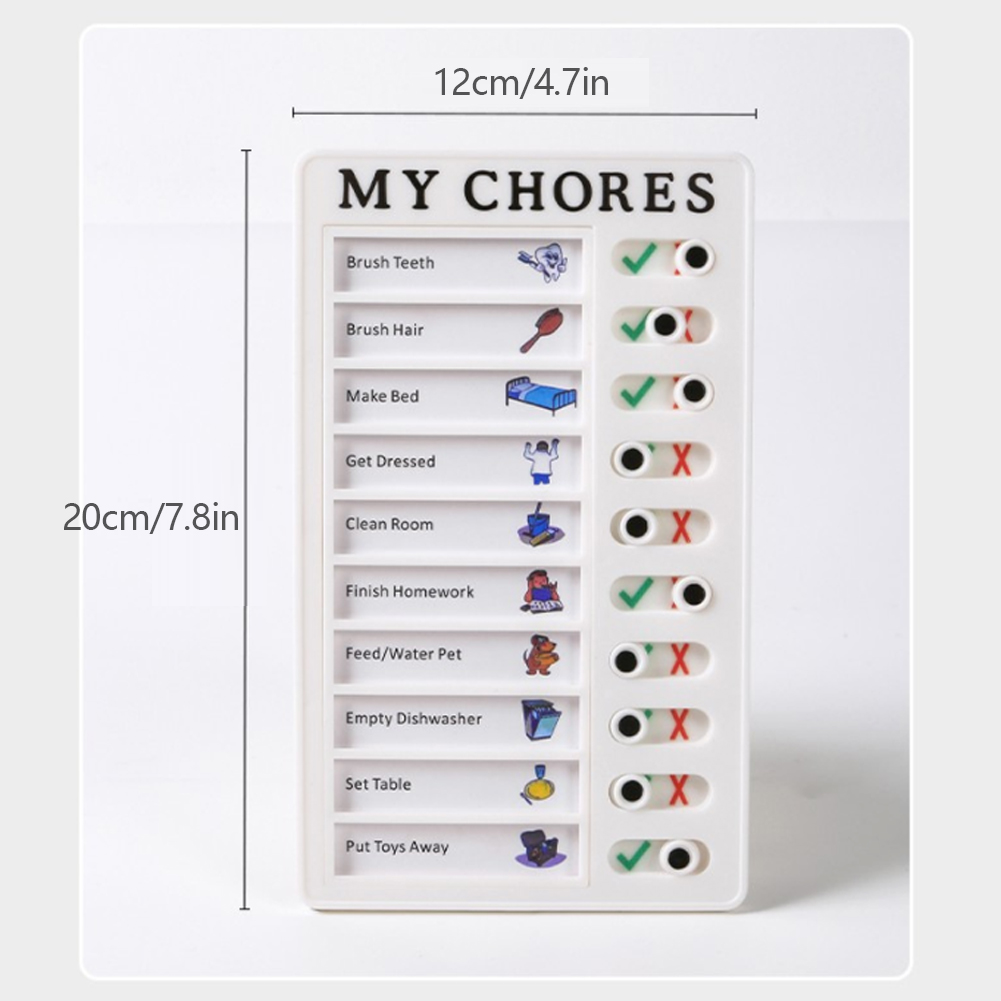 Reusable Memo Pad Chores Checklist Daily Planner Memo Chore Chart Detachable Board for Kid Self-discipline Routine Planning Card