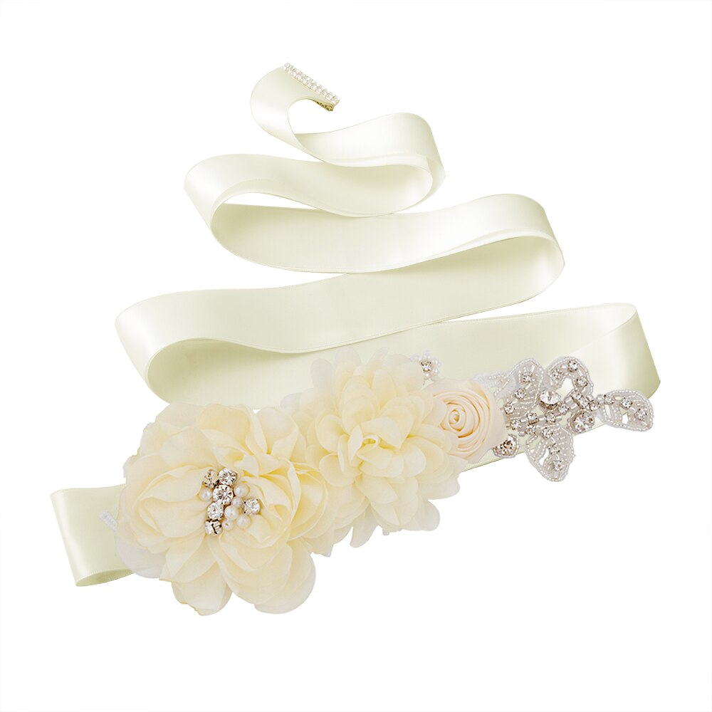 Trixy s260 flor cinto de noiva para vestido formal cinto rosa cinto de noiva para vestidos novo estilo cinto de casamento fantasia feminina cintos: off white