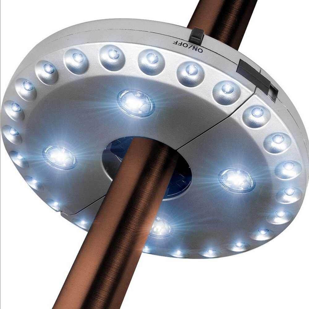 Veilleuses lumineuses superbes de 28 LED avec la lampe à piles de poteau du crochet 4AA pour des parapluies