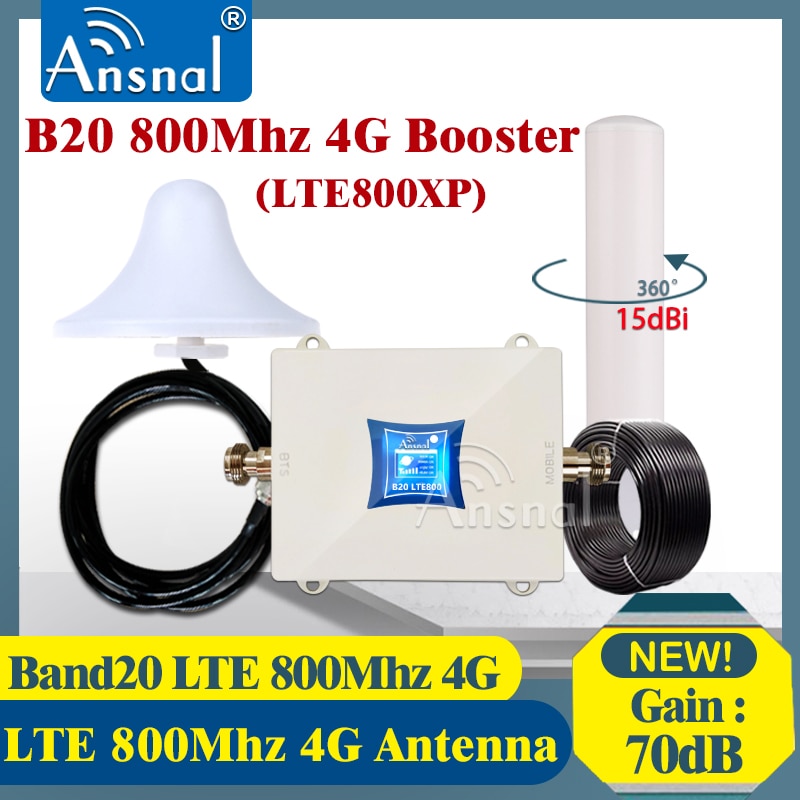 LTE B20 800 900 1800 2100Mhz 2g 3g 4g Téléphone Portable Amplificateur Cellulaire LTE DCS UMTS Répéteur GSM 4GMobile Cellulaire Signal Amplifeir 4G
