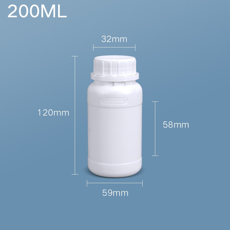 Thicken plastic fluorinated bottles chemical organic solvents container 50ML,100ML,200ML,250ML,500ML,1000ML: 200ML
