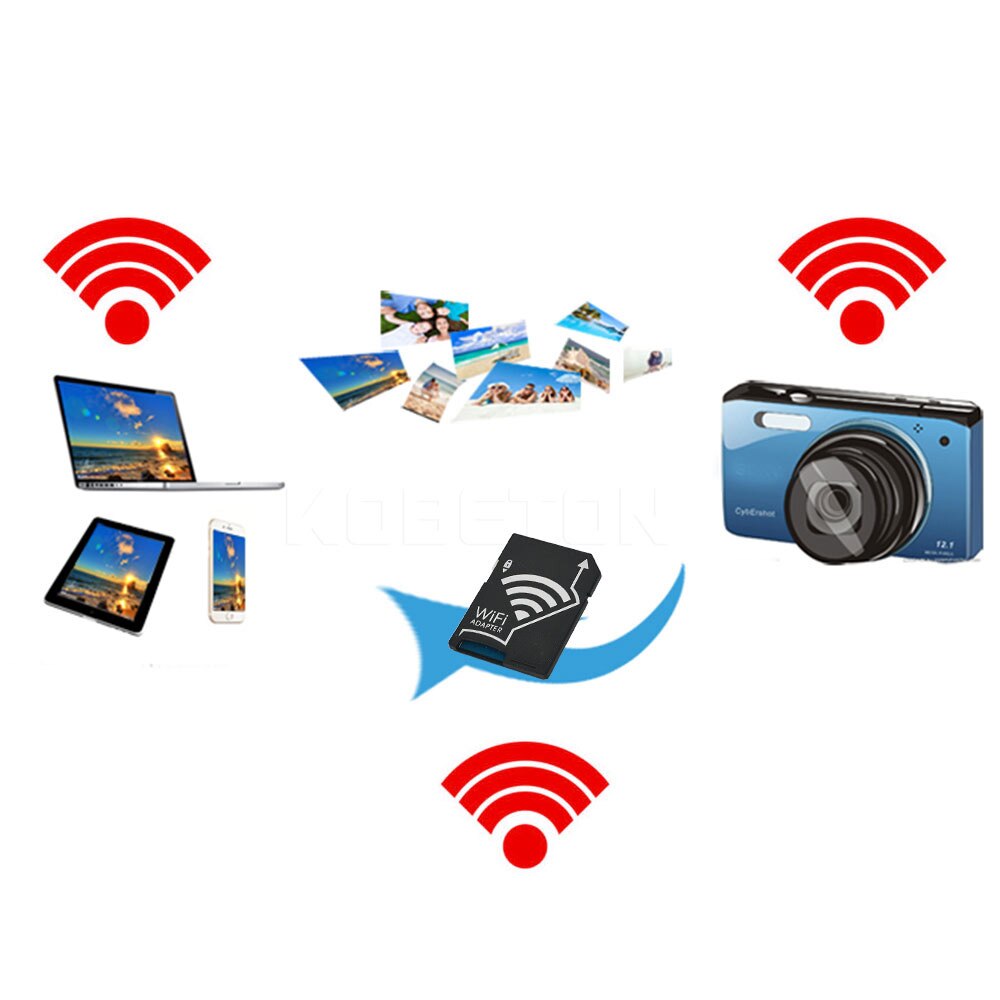 Micro sd tf naar sd kaart wifi adapter flash card converter overdracht wifi adapter voor ios voor android apparaat voor camera