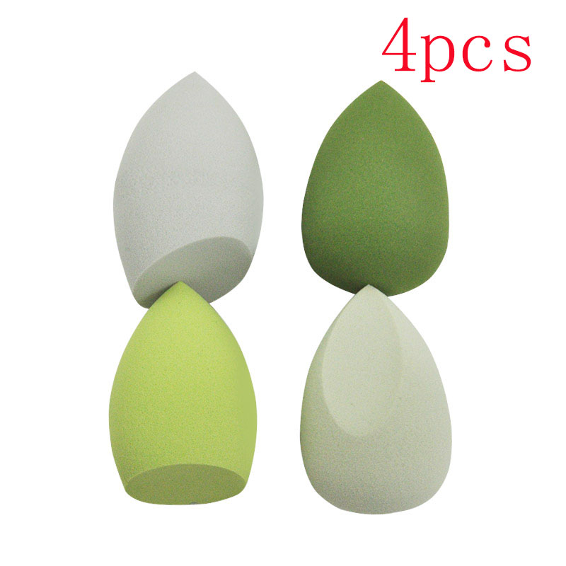Éponge de maquillage bouffante de poudre, 4 pièces, sèche et humide, boule cosmétique de beauté, fond de teint, bouffante de poudre, coupe biseautée, outils