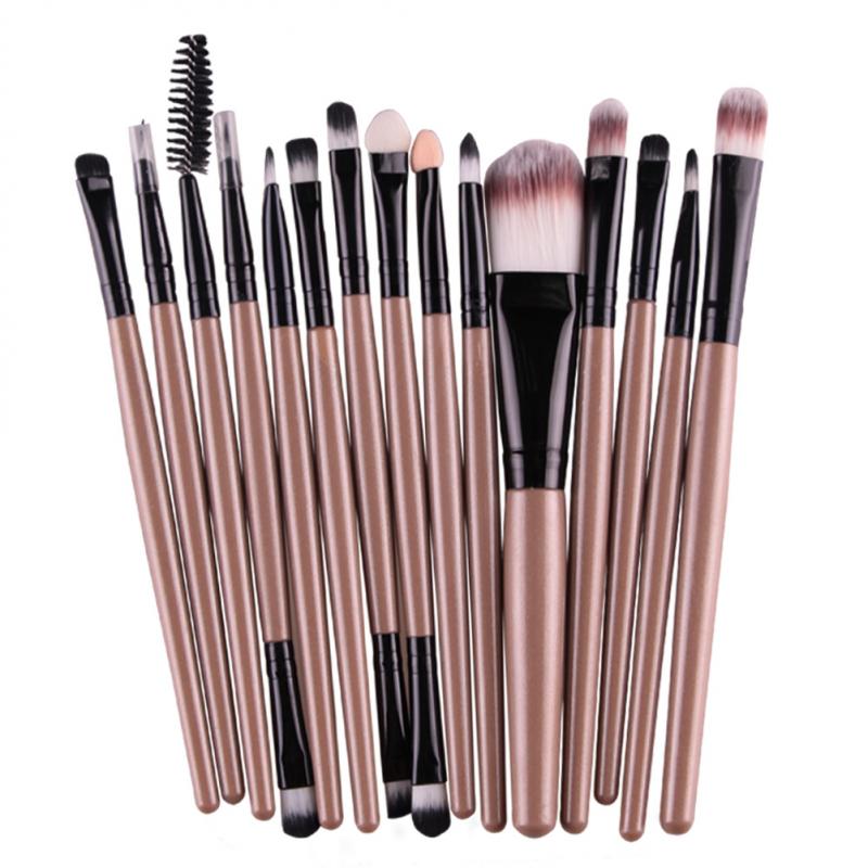 15pc Makeup Brushes Soft Nylon Hair Cosmetic Tools Portable Powder Eye Shadow Foundation Blush Blending Beauty Tools косметика: 05