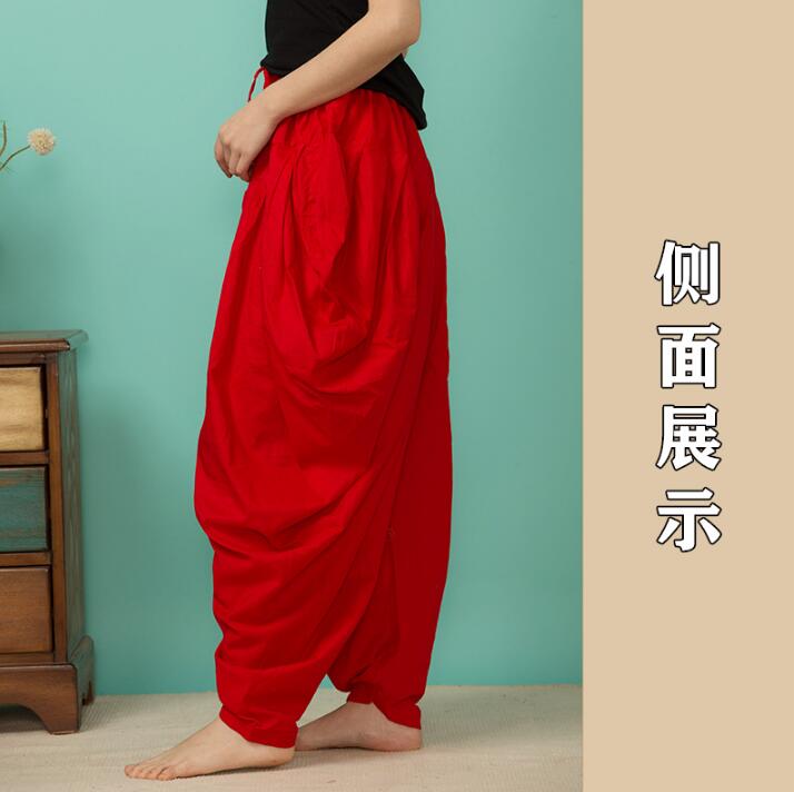 8 couleurs inde traditionnel femme coton pantalon Style ethnique printemps été fonds amples pantalons de danse pour femme