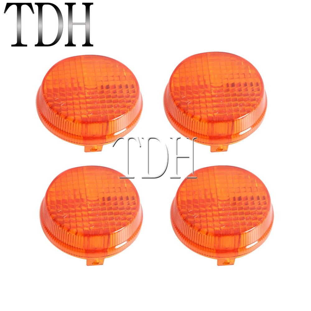 Motorrad Blinker Licht Lampe Lenes Vorne/Hinten Licht Linsen Abdeckung Für Honda VTX Aero 1300 Kawasaki Vulkan 1600 VN1600: 4Stck Orange