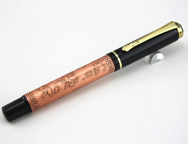 Baoer 507 Gouden Xubeihong "De Acht Paarden" Medium Nib Vulpen: 01