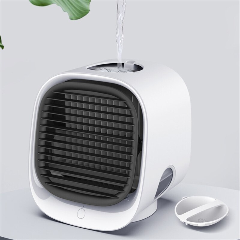 Bærbart klimaanlæg skrivebord luftkøler ventilatorer multifunktions luftfugter renser usb desktop luftkøler ventilator med vandtank hjem