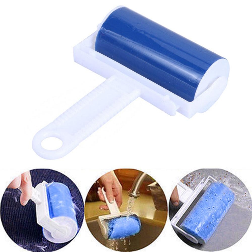 Roller-cleaner pet-cabelo-roupas lavável rolo limpo lint pegajoso picker pet cabelo roupas fluff removedor limpador ferramenta # y10