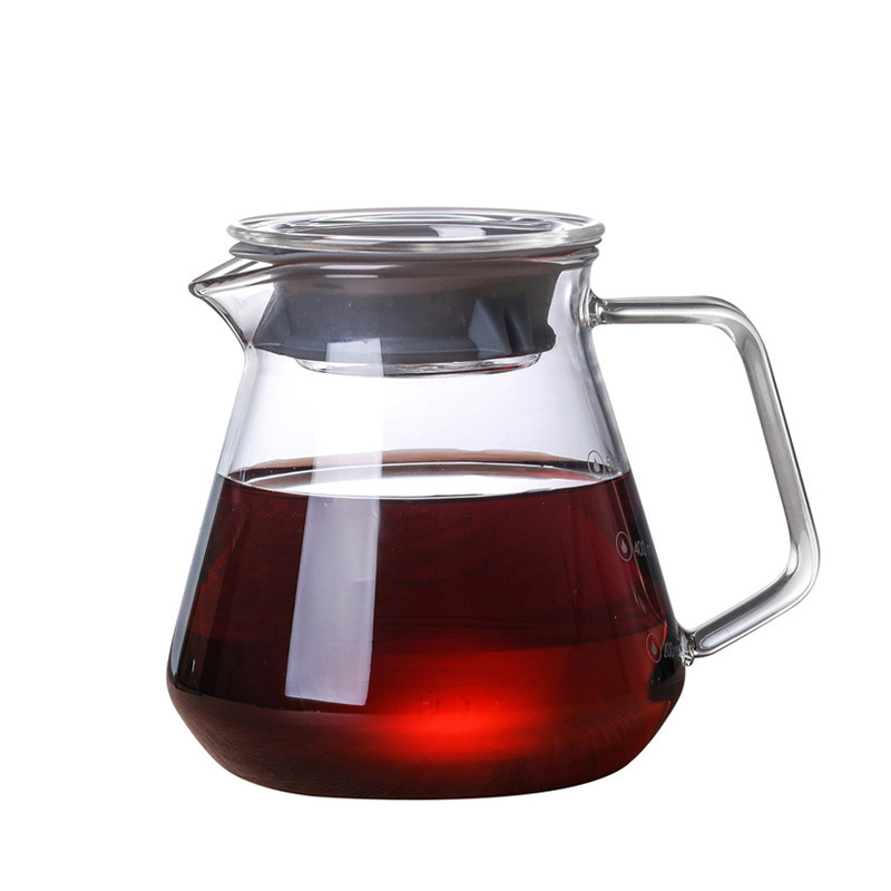 Borosilicate Glass Coffee Pot with Lid Pour Over Coffee Maker Hario V60 Portable Drip Kettle Tea Pots Espresso Coffe Percolator: 300ml