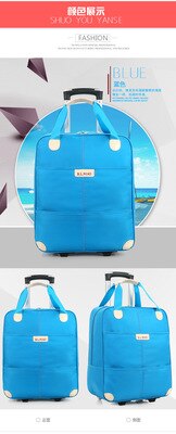 Waterproof Trolley Case 20" Portable Business Boarding Travel Bag Traveling Luggage Bags with Wheels Suitcases Rolling Luggage