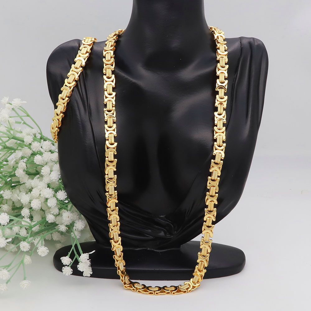 60 cm Necklace Bracelet Jewelery Men Women Punk Chain Gothic Aesthetic Neck Chain and Hand Chain for Party Daily