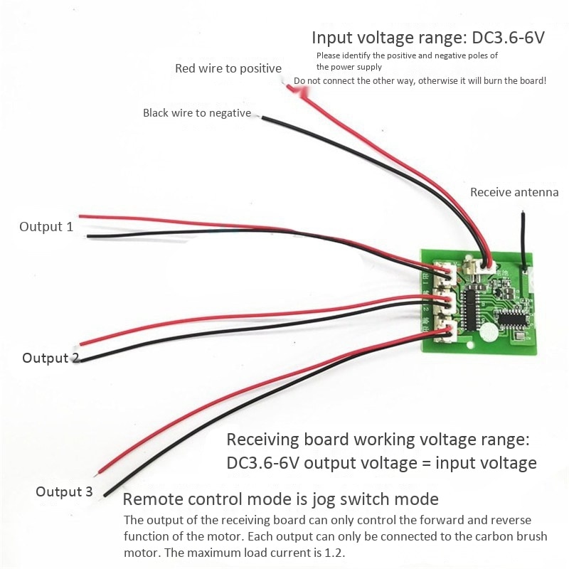 6ch 2.4g fjärrkontrollsändare mottagare radiosystem för diy rc båtbilar 50m styrande