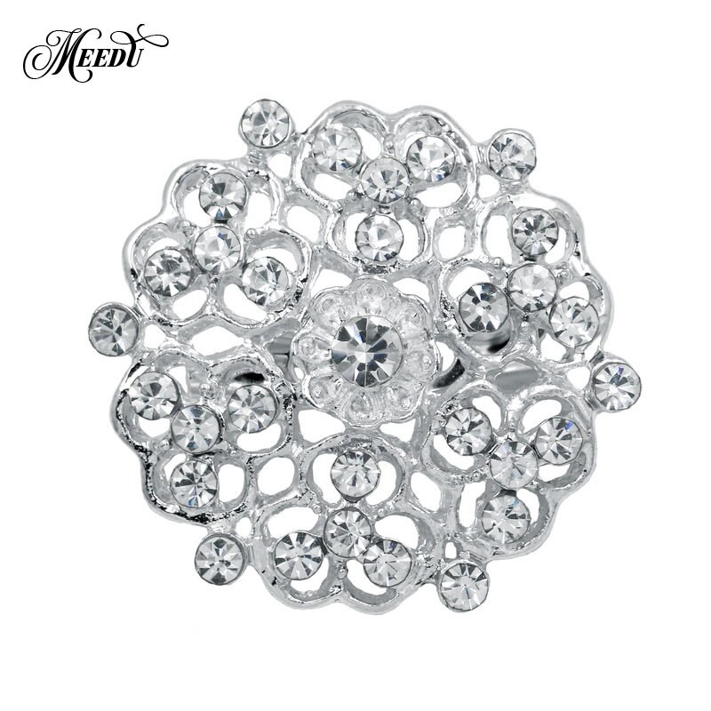 MIEG Clear Rhinestone Bijoux Pins Bloem Broches Voor Vrouwen Wedding Party Decoratie Charmant Sieraden: 635S