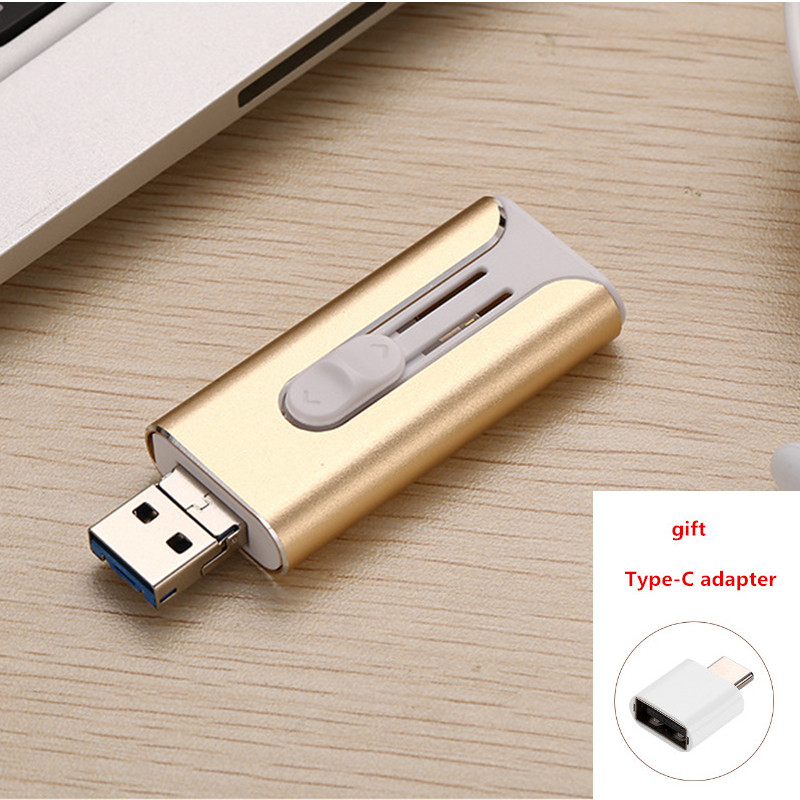 Unidade flash usb 128gb 256gb 32gb 64gb pendrive de alta velocidade para iphone/android/tipo-c memória stick 512gb 1tb 2tb pen drive