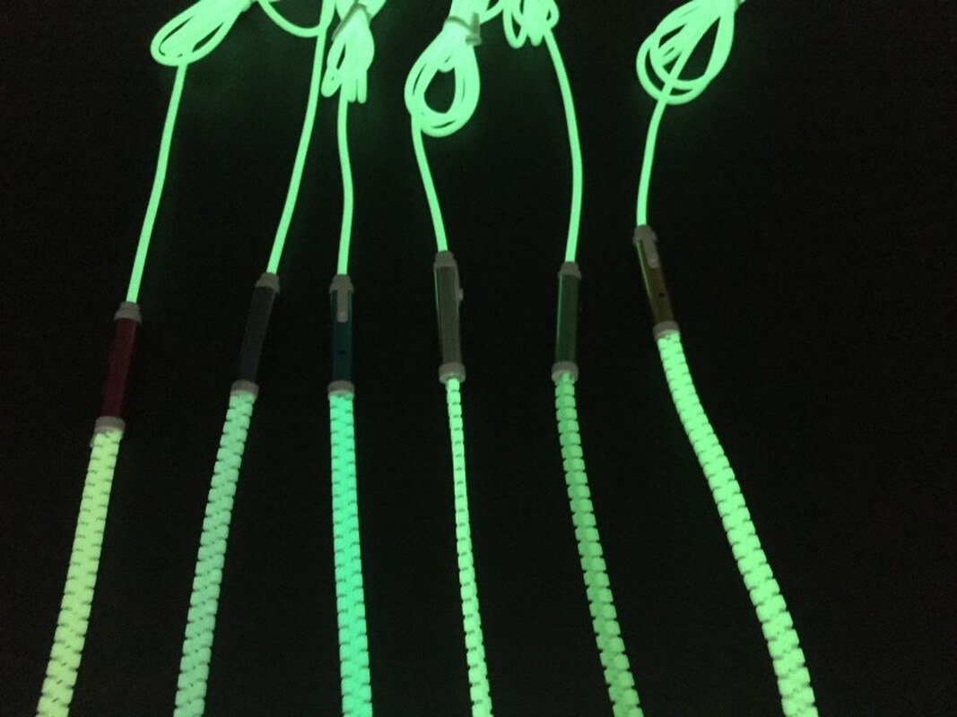 Glowing Zipper Headphones Luminous Headset Sport Earbuds Music Wired Earphones for IPhone Samsung Xiaomi 3.5mm Headset With Mic