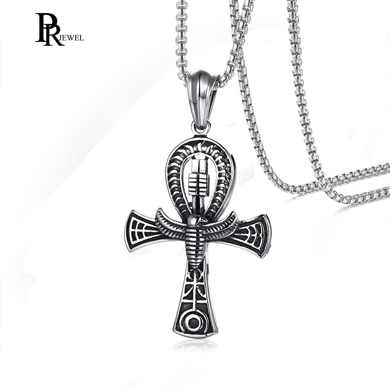 Ankh illuminati egyptisk eye of ra hedensk kryss av livsvern tinn anheng