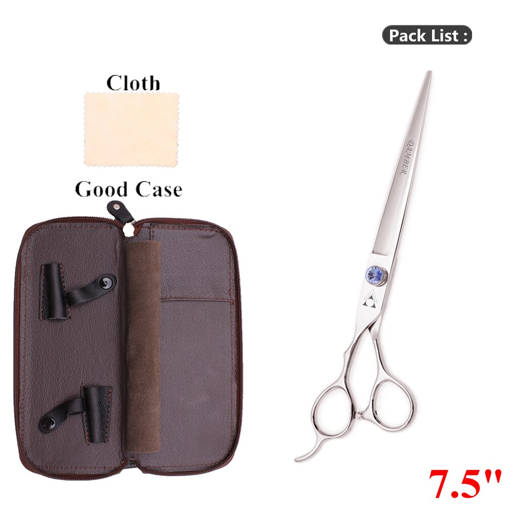 7.0 7.5 Hair Scissors Left Handed Hair Cutting Shears Dog Scissors 440C Hairdressing Pet Grooming Scissors 8003#: 8003 Yin Ping 7.5 YY