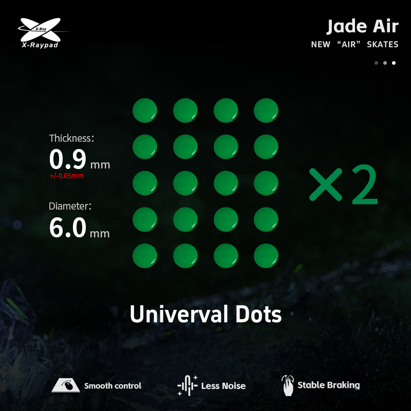 X-raypad jade air mouse skates – tysta och snabba