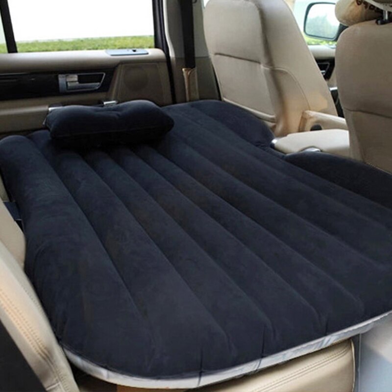 Colchón inflable para coche, cama inflable para acampar al aire libre, accesorios para coche, cama de viaje, flocado, cama inflable multifuncional para coche