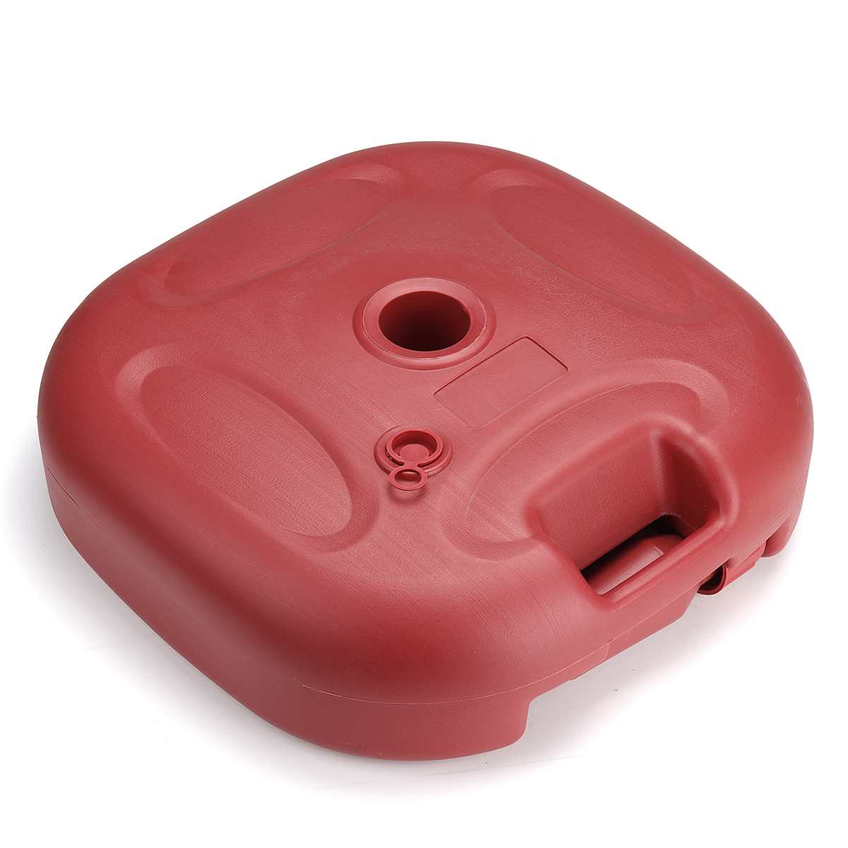 1.8m 2 Layer Shelf Adjustable Portable Outdoor Parasol Garden Umbrella Base Sunshade Patio Umbrella Stand Sun Shelter Accessory: Red Base