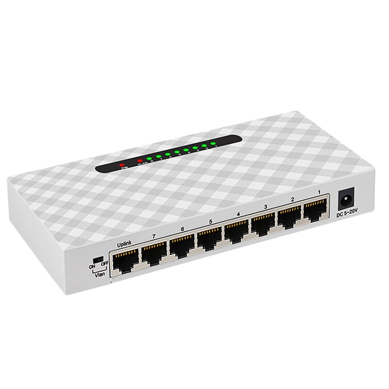 8 Ports Network Switch Network Switch Ethernet Smart Switch Network Monitoring Diversity Line Splitter EU Plug: Default Title