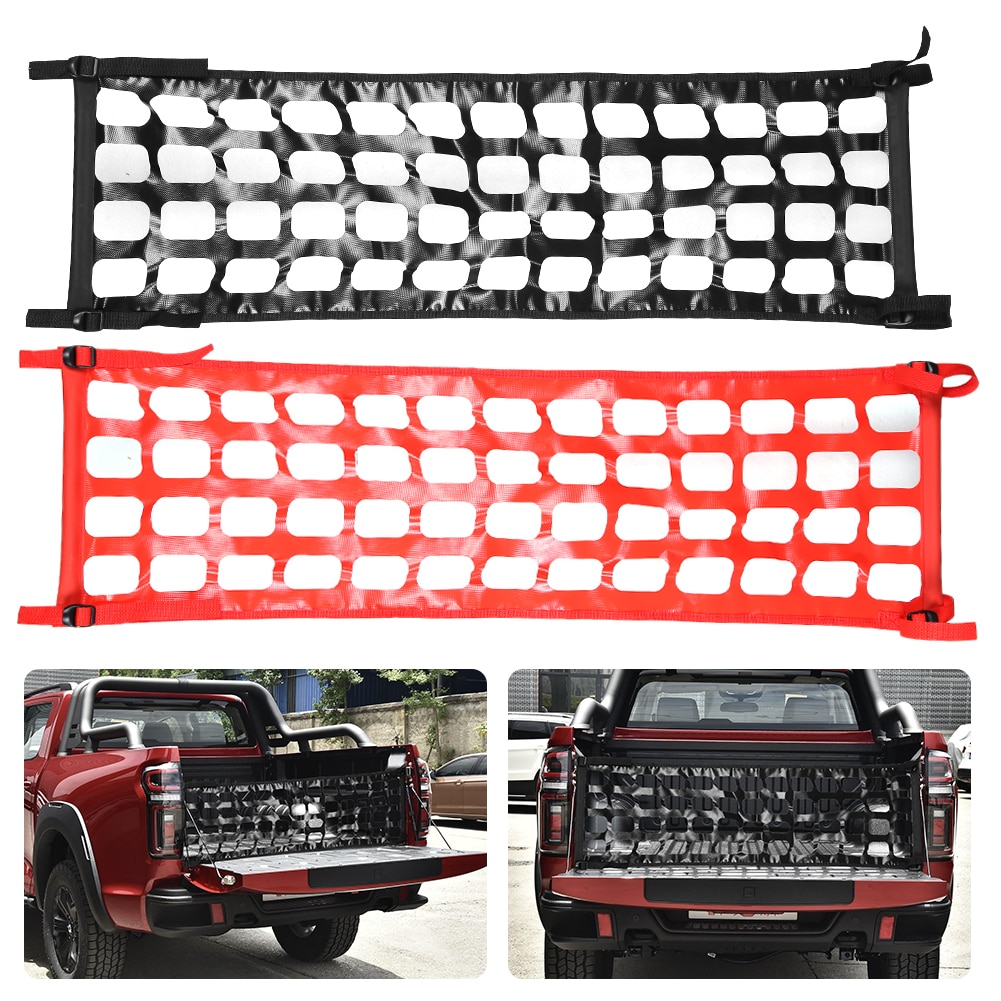 1230x385mm Durable Practical Multi-functional Universal Tailgate Net for Compact Mid Size Pickup Truck 48x15 inch