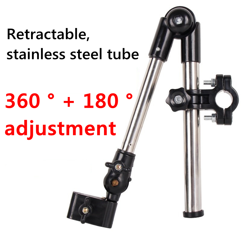 Paraplu Connector Wandelwagen Rvs Paraplu Stands Elke Hoek Swivel Fiets Rolstoel Paraplu Houder Regenkleding Tool