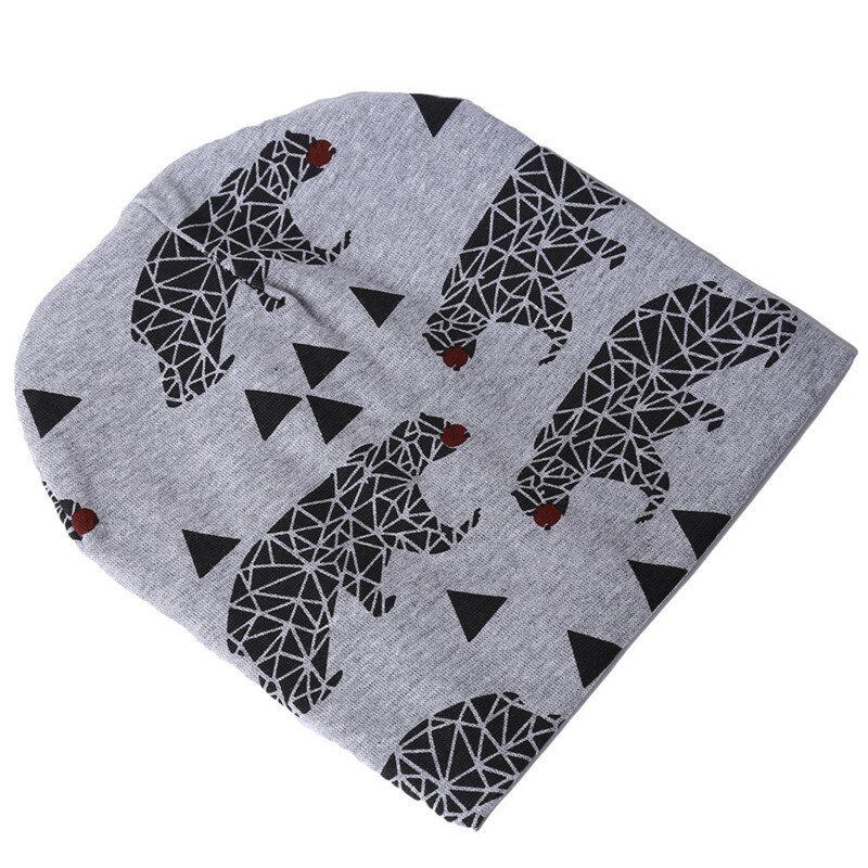 Gorros de lana de punto de algodón con doble Impresión de animales de dibujos animados de para niños y niñas gorros de invierno de primavera y otoño