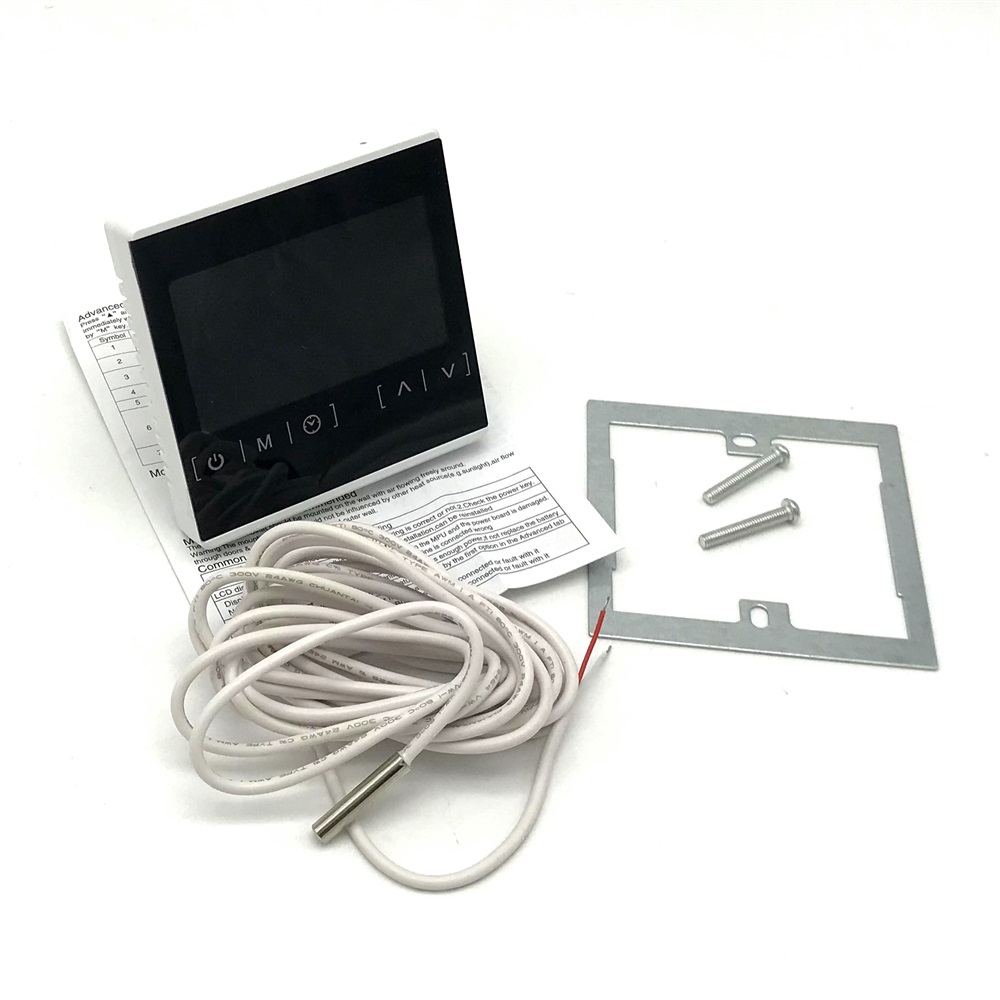 110V 120V 230V All Touch Screen Temperature Controller Thermoregulator Black Back Light Electric Heating Room Thermostat: white