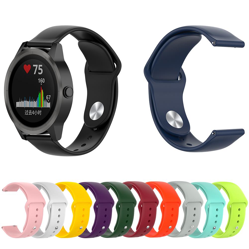 reloj deportivo de silicona de repuesto de 20mm correa de muñeca para Garmin Vivoactive3