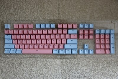 Keycaps Mechanical Keyboard Museum Personality Light PBT g610 G Pro X Cherry mx 8.0 Phil Pirate Ship 104 keys key Cap: G610blue pink