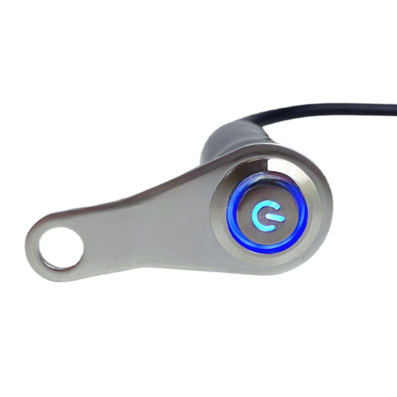 Interruptor de luz LED impermeable para motocicleta, Faro de manillar, luz antiniebla, interruptor de encendido y apagado, 12V: Verde militar