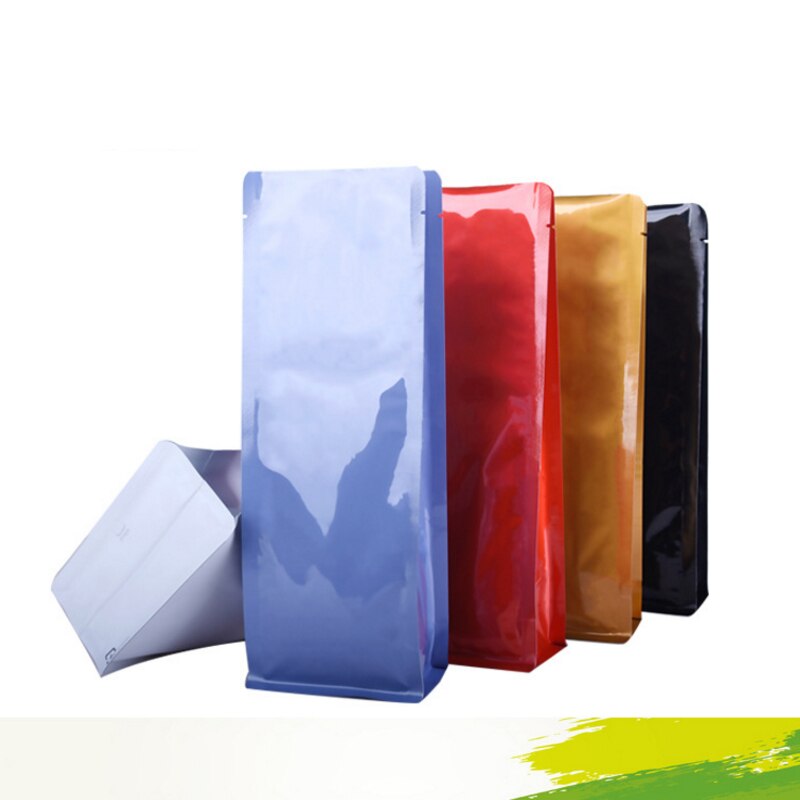 Sachet d'emballage en feuille d'aluminium pour café et thé, sachet octogonal, scellé, lot de 50