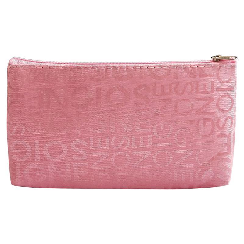 Neue Casual Make-Up Tasche Große Kapazität Brief Druck Tragbare Brief Drucken Zipper Kosmetik Tasche Kultur Beutel Für Reise: Pink