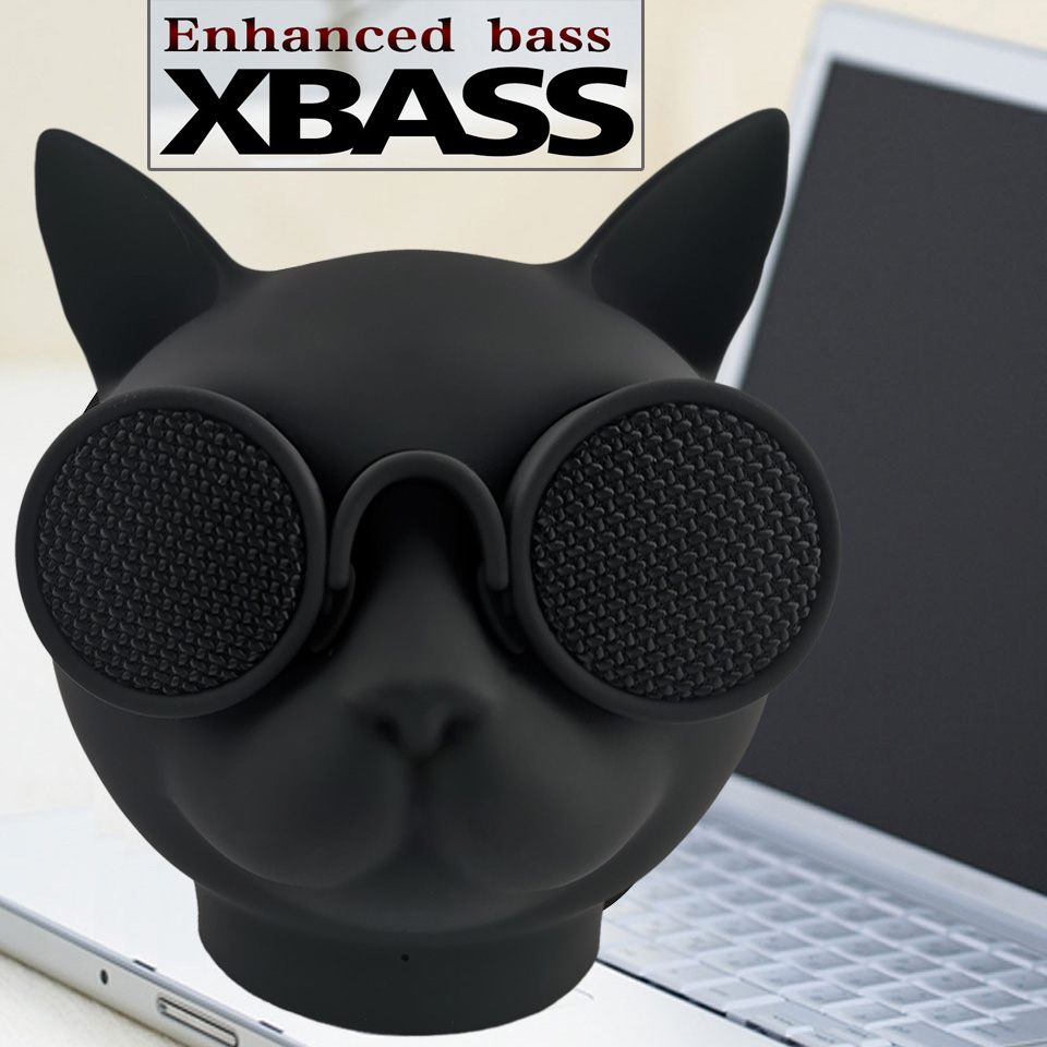 Haut-parleurs sans fil Bluetooth Portable, grande Version, tête de mort, chien, chat, caisson de basses 360 °, stéréo, Super basses, carte TF, lecteur de musique