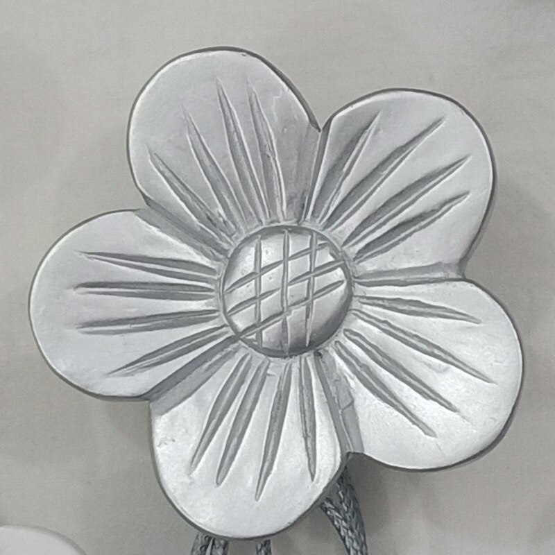 Udskårne blomster hjem vinduesindretning gardin magnetisk spænde tieback holdback remholder klip stue ornament tie-back: Sølv