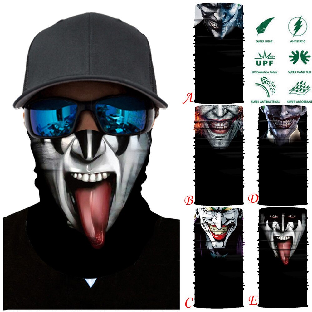 Fietsen Motorcycle Neck Tube Ski Sjaal Gezichtsmasker Balaclava Halloween Party Camping Wandelen Sjaals Sport Multifunctionele Bandana