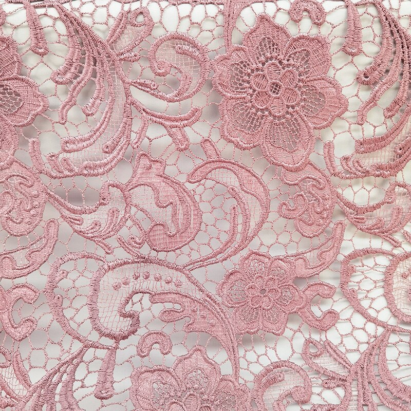 Lace Fabric Latest Heavy Beaded Embroidery African Guipure Lace Fabric for Wedding Party