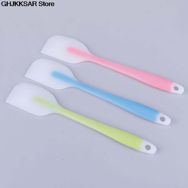 1pc Heat Resistant Non-stick Silicone Spatula Spoon Cooking Kitchen Cake Scraper Green | Pink | Blue