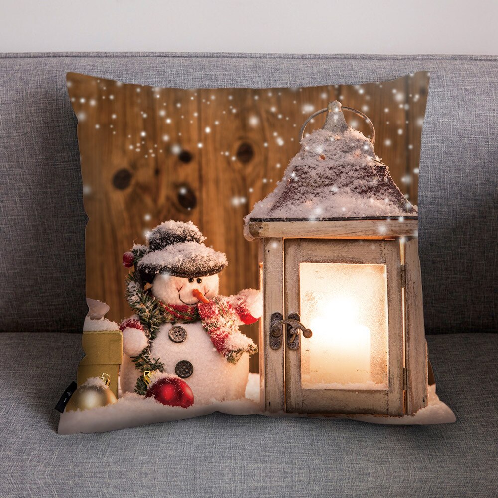 Pudebetræk 45*45cm bomuldslinned glædelig jul sofa soveværelse pudebetræk juledekoration til hjemmet pudebetræk 19 okt 24
