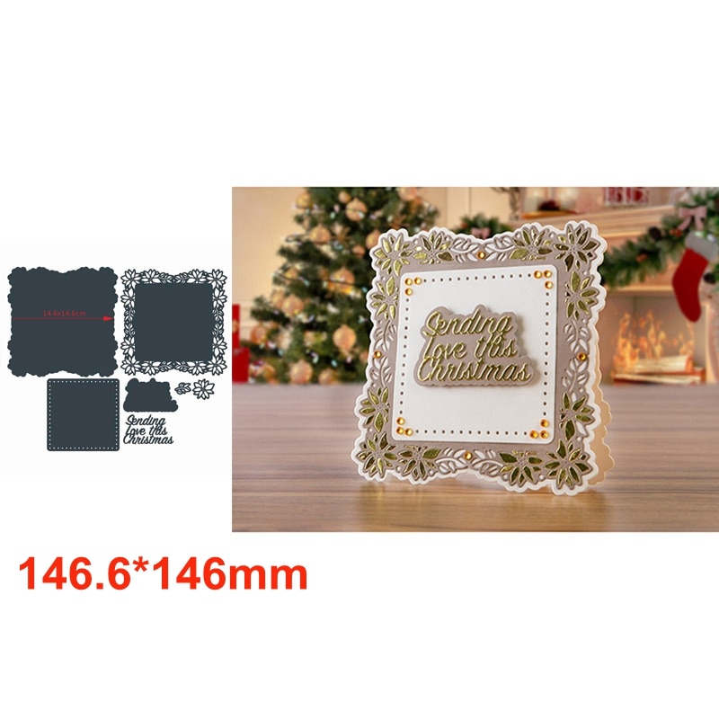 Flerdelad uppsättning av vackra snygga ramar med konstord kostnadseffektiva metallskärverktyg för diy scrapbooking album papperskort: 3