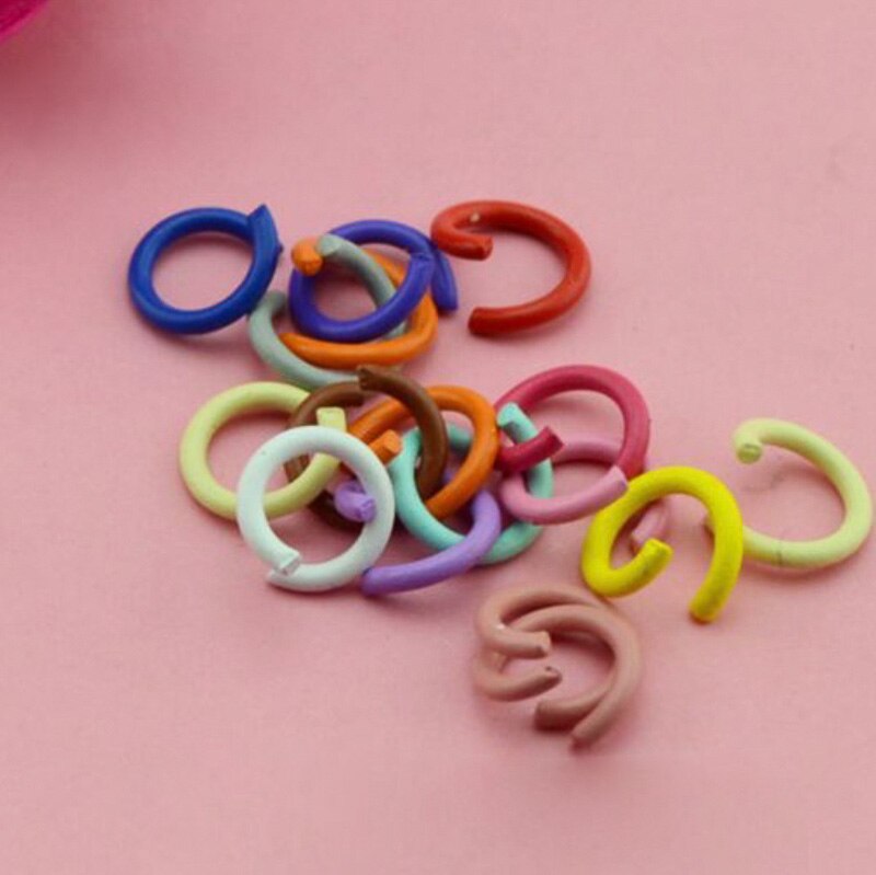 100 pcs/lot 1,2x8mm Bunte Metall DIY Schmuck Offene Einzelnen Loops Jump Ringe & Split ring für schmuck machen: random mixed