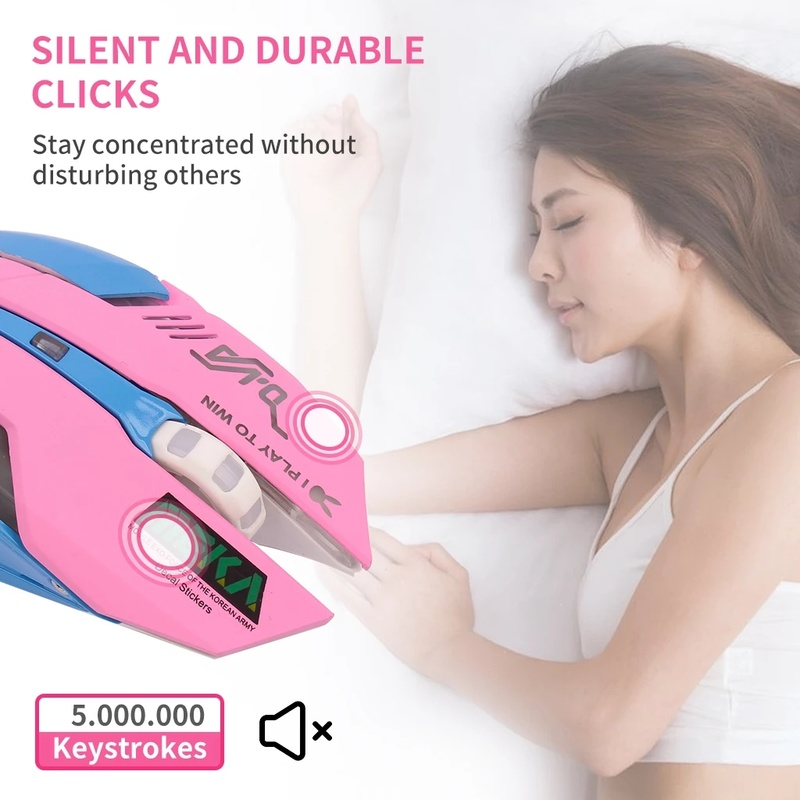 2.4Ghz Wired Gaming Muis Roze Computer Professionele E-Sport Muis 2400 Dpi Kleurrijke Backlit Stille Muis Voor Data laptop Pc