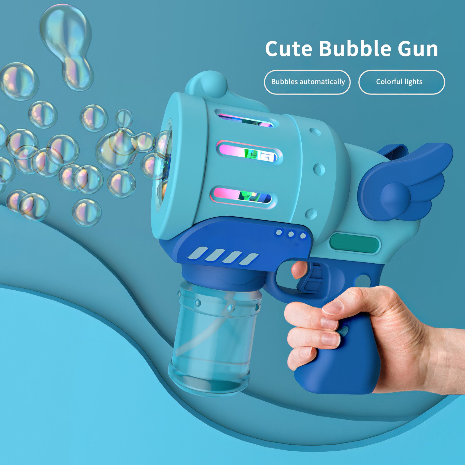 Automatische Muziek Interessante Bubble Machine Cartoon Bubble Machine Met 100Ml Bubble Water Party Spuiten Gereedschap Duurzaam Tool