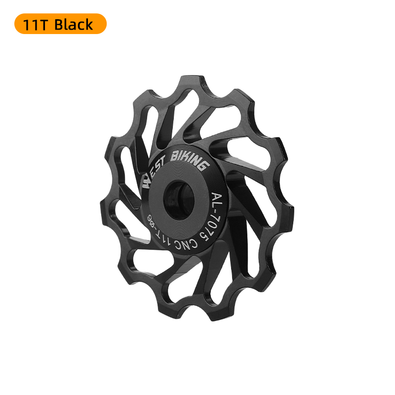 Westen Radfahren Fahrrad Hinterrad Führungs Rad MTB Rennrad Umwerfer CNC Riemens cheibe 11t 13t Keramik Lagerbier leichtes Fahrrad getriebe: Gelb