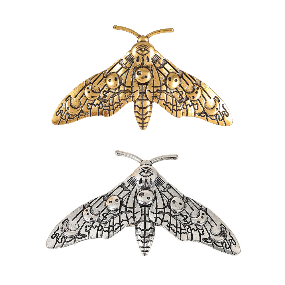 Alloy Hair Clip Moth Decor Gothic Hair Pin Vintage Hair Pin 3.31×1.89in Hair Styling Hair Clip Hair Accessories