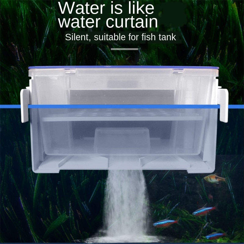 Top filter suction sewage and excrement pumping circulating pump small fish tank hanging wall water purifier water curtain pump