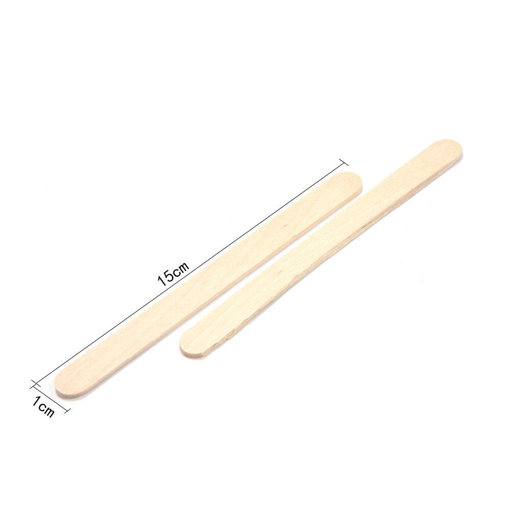 50Pcs Wood Ice lolly Stick Natural Wooden Ice Cream Sticks Kids Hand Craft Making Ice Cream DIY Popsicle Sticks Tools: 15cm